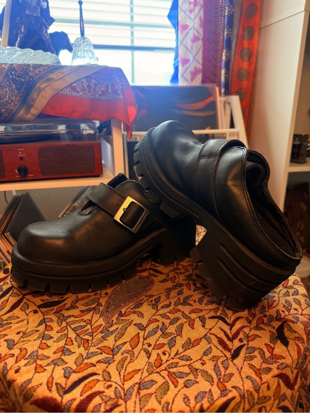 Vintage Y2K Harley Davidson Platform Clogs